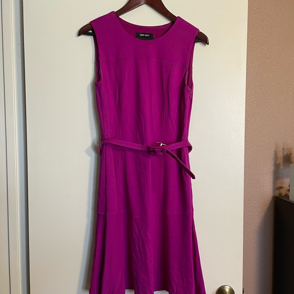 Nine West Magenta Dress with Belt